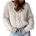 thumbnail image 1 of Timegard Plus Size Knit Tops for Women Crewneck Long Sleeve Sweaters Pullover Fall Winter Solid Color, 1 of 6