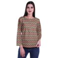thumbnail image 1 of Moomaya Haut à Manches Longues Imprimé avec Patte de Boutonnage, Col Rond, Tunique d'Été Décontractée pour Femme, 1 of 5