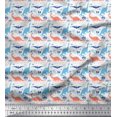 thumbnail image 1 of Soimoi Rayon Fabric Tree & Dinosaur Animal Decor Fabric Printed Yard 42 Inch Wide, 1 of 3