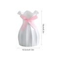 thumbnail image 3 of European Lace Plastic Flower Vase - 6.3in Wedding Candy Box for Home/Table Decor, Imitation Glazed Finish (White)​, 3 of 6