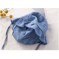 thumbnail image 4 of LYHaoo Jumpsuits For Boys Infant Girls Boys Linen Long Sleeve Rompers Button Down Baby Girls Summer Clothes With Ruffled Bonnet Hat,Sizes 6-12 Months(Blue), 4 of 4