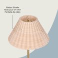 thumbnail image 4 of Décor Living Bali 1-Light Boho Floor Lamp with Rattan Shade and Weighted Base, 61” Height, 4 of 9