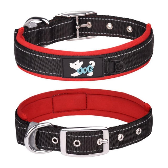 MesaSe Colliers pour Chiens - Collier Réfléchissant avec Boucle en Métal Durable Collier d'Entraînement en Nylon Réglable Adapté aux Chiots pour Petits Moyens Grands Chiens