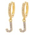 thumbnail image 1 of LSLJS Dainty Gold Plated Initial Hoop Earrings Letter Alphabet Dangle Earrings Fashion Sparkly Rhinestone Letter Initial Pendant Drop Earrings for Women Valent, 1 of 1