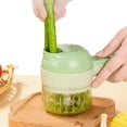 thumbnail image 2 of 4 in 1 Handheld Electric Food Cutter Set, Wireless Food Processor for Fruits, Vegetables and Meat Green, 2 of 5