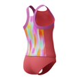 thumbnail image 3 of Speedo Girl's UV Protection Printed Colour Block Thick Strap Two Piece Tankini Set Swimsuit - Coral Sands, Size 10, 3 of 4
