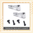thumbnail image 4 of serony 2 Pièces RC Voiture Servo Bras Modèle Véhicule Métal Direction Bras Réparation Pièces de Rechange pour WL Jouet A949 Argent, 4 of 6