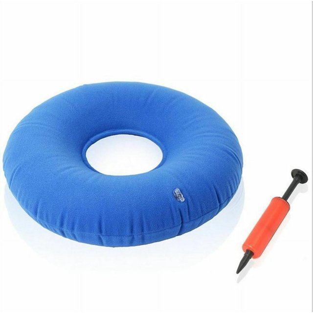 Coussin de Siège Rond Gonflable en Anneau de Vinyle, Oreiller Médical pour Hémorroïdes, Coussin de Siège Beigne