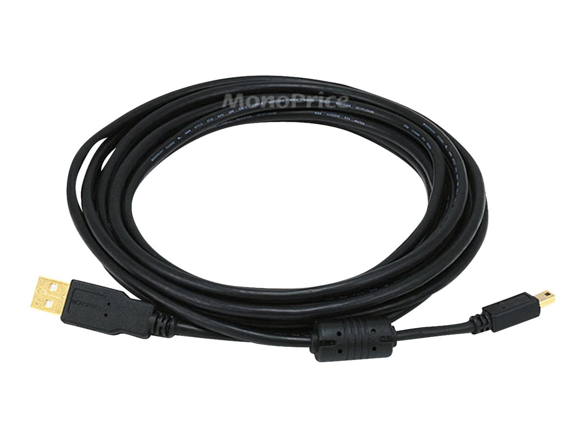 Monoprice - Câble USB - USB (m) vers mini-USB Type B (m) - USB 2.0 - 15 Pi - Noir