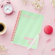 Yrmaups A5 Loose-Leaf Notebook for Study, Polypropylene Cover Lined Notebook, 60-Sheet Thickened Paper Notebook for Study, Office, Journaling, Travel