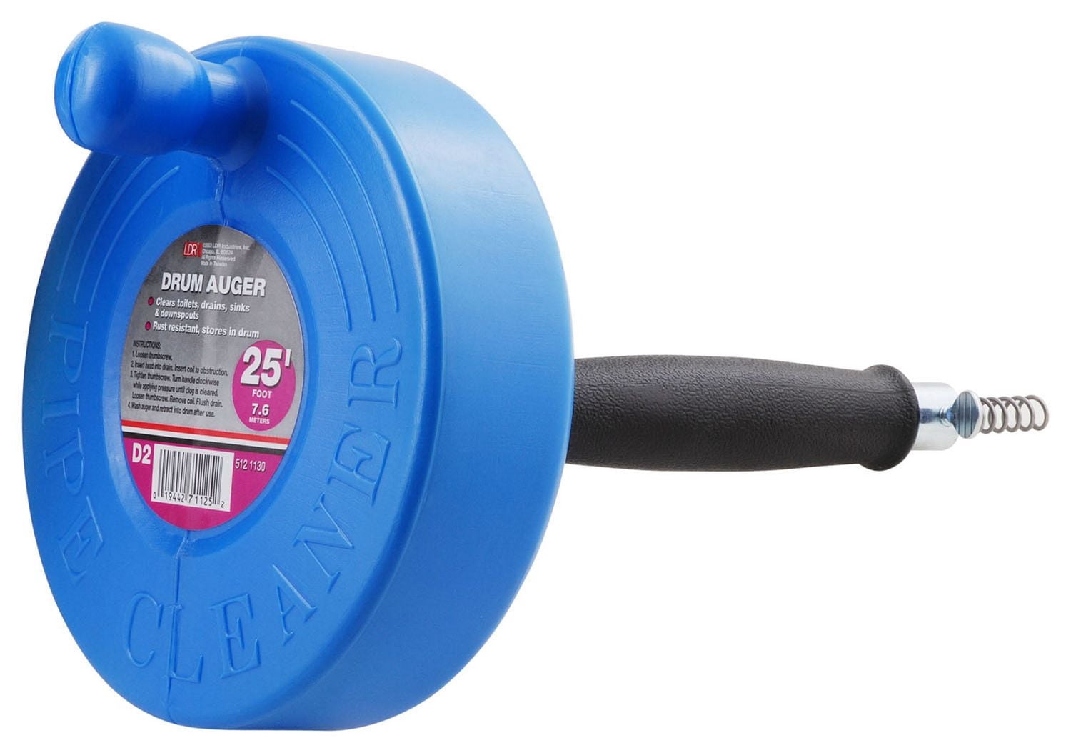 Dégorgeoir à tambour de 7,62 m (25 pi) de Fix it!
