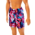 thumbnail image 3 of Barbie Ken Poupée, cheveux blonds, maillot de bain violet, 3 of 6