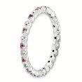 thumbnail image 3 of Bague en Argent Sterling Stackable Expressions Tourm. Rose & Diamant Taille 5, 3 of 3