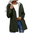 thumbnail image 1 of Mgmyaa Imperméable Long pour Femme, Manteau de Pluie Léger à Capuche, Coupe-Vent, Trench, Randonnée Plein Air, 1 of 6