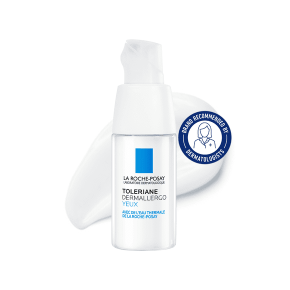La Roche-Posay Toleriane Dermallergo Crème pour les Yeux, Crème Apaisante pour le Contour des Yeux avec Beurre de Karité pour Peau Sensible, 20 ml