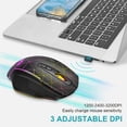 thumbnail image 3 of APPIE M30 Wireless Gaming Mouse, Rechargeable Computer Mouse Mice with Ergonomic Palm Rest, Rainbow Backlit Lights, 4 Levels DPI up to 3200, USB 2.4GHz Optical Mice for PC Laptop Desktop Gamer, 3 of 10