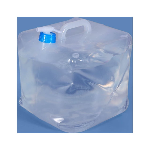LSLJS Bouteilles d'Eau Pliables de Camping Sac de Stockage d'Eau Seau d'Eau avec Robinet Randonnée en Plein Air Réservoir d'Eau Potable, Sans Danger pour les Aliments, Transparent, Moules de Cuisson