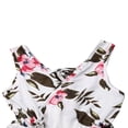 thumbnail image 3 of Baby Girl V Neck Floral Ruffled Romper One-Pieces Sleeveless Jumpsuit Outfits, 3 of 6
