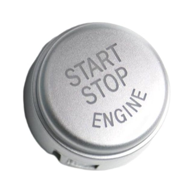 Baohd Car Start-stop Buttons High Fit Ignition Switch Small Replacing Switches Button Cover Stickers Fittings Repairing Shop Silver Fwithout startstop