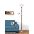 thumbnail image 2 of Elegant Designs 2 Light Mother Daughter Floor Lamp with White Marble Glass, 2 of 6