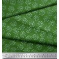 thumbnail image 3 of Soimoi Green Rayon Fabric Dot Abstract Print Fabric by Yard 56 Inch Wide, 3 of 5