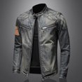 thumbnail image 5 of RKSTN Jackets for Men Fall Fashion Solid Color Button Pocket Slim Fashion Casual Work Denim Jacket Mens Coats, 5 of 5