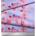 thumbnail image 2 of Soimoi Poly Georgette Fabric Bird & Orchids Flower Print Fabric by the Yard 42 Inch Wide, 2 of 3