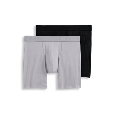 Jockey Men's Big Man Chafe Proof Pouch Cotton Stretch 6" Boxer Brief - 2 Pack