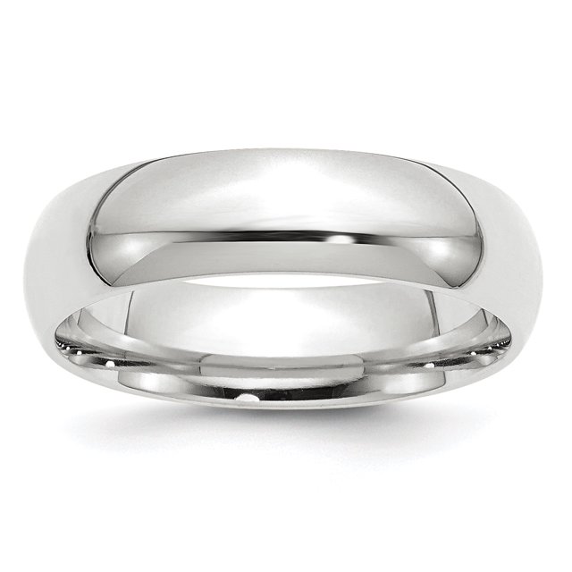 14 Carats Or Blanc 6mm Bande de Confort-Ajustement