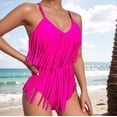 thumbnail image 1 of LSLJS Maillot de Bain Bikini une Pièce Rembourré Grande Taille Imprimé Superposé pour Femmes, 1 of 4