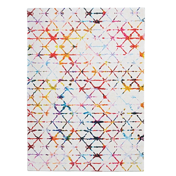 Motif Printed Faux Rabbit Felix Ivory & Multi 3 ft. x 5 ft. Accent Rug