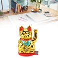 thumbnail image 3 of Waving Arm Lucky Cat Solar Powered Light Sensing Rotatable Base Bring Wealth  Luck 5 Inch Fortune Cat Decoration Waving Arm Lucky Cat, 3 of 8