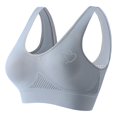 thumbnail image 1 of Women's Rhinestone Sports Bra - Hollow Back Design w/ Wide Strap Support | Anti-Sagging Wireless Bra for Workouts & Mature Figures, 1 of 1