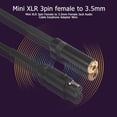 thumbnail image 3 of Mini XLR 3pin Female to 3.5mm Female Jack Audio Cable Earphone Wire (0.3m), 3 of 9