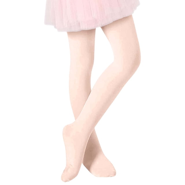 MIASHUI Collants pour Filles Collants de Ballet pour Filles Bas de Danse Collants, Rose Pâle, 4-5 Ans