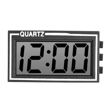 bedienty Mini Horloge Numérique Écran LCD Portable Plastique Électronique Horloges de Voyage Tableau de Bord Décoration Maison Bureau Accessoires Noir 1 Ensemble