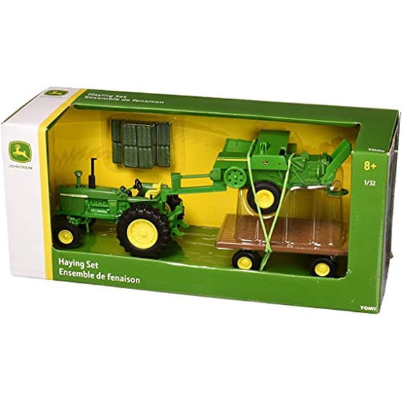 TOMY John Deere Ensemble de Fenaison Moulé sous Pression, Vert