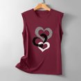 thumbnail image 4 of Timegard Camisoles pour Femmes Col Rond Imprimé Cœur Sans Manches Confortables Décontractées Amples Chemises Hauts Blouse, 4 of 5