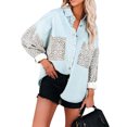 thumbnail image 1 of Chemise Boutonnée pour Femmes Veste en Denim Manches Longues Décontractée Automne avec Poches, 1 of 8