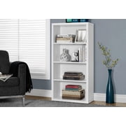 Monarch Specialties Bookshelf, Bookcase, Etagere, 5 Tier, 48"h, Office, Bedroom, Laminate, White, Contemporary, Modern