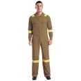 thumbnail image 1 of TTAO One Piece Work Coveralls for Men Reflective Mechanics Overalls Workwear Long Sleeve Suits Khaki M, 1 of 8
