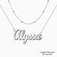 thumbnail image 1 of Personalized Name Necklace Layering Set with Ball Station Chain, 1 of 8