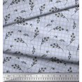 thumbnail image 3 of Soimoi Bleu Poly Georgette Tissu Floral & Check Décor Tissu Imprimé Yard 42 Pouces de Large, 3 of 5