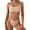 Khaki, variant on Kyusrd Bikini Sets For Women Two Piece Swimsuits Summer Beach Swim Bathing Suits Women's Swimsuits V Neck Bathing Suit For Women Swimsuits