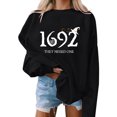 thumbnail image 2 of EGNMCR Chandails à Capuche pour Femmes, Chandails pour Femmes, Chandail d'Halloween Femmes Citrouille Café Chandails Graphiques Mignons Chandails d'Halloween Automne Chandail Col Rond Femmes Blouse, 2 of 6