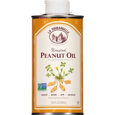 La Tourangelle, Roasted Peanut Oil, Perfect for Deep Frying, High Heat Cooking, Adding to Noodles, Stir-Fries, Vinaigrettes, and Marinades, 16.9 fl oz