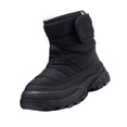 thumbnail image 1 of Black Cozy Winter Boots For Children 7-14 Years, Fleece Lining With Snowflake Design, High Top, Comfortable Soft Sole, 1 of 3