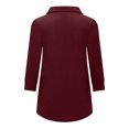thumbnail image 2 of Chandail Décontracté pour Femmes à Col en V, Manches Longues, Chemise Blouse Unie, 2 of 7