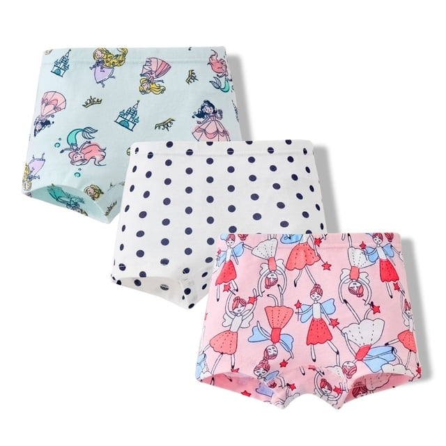 Girls 3Pc Toddler Kids Cartoon Rainbow Shorts Underwear Clothes