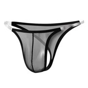 FhsagQ Underwear Men's Underwear Boxers Funny Super Fit Men's Solid Color Fashion Seamless Thong Briefs Mens Underwear Boxers Briefs Cottonic Men Underwear Cotton Super Fit Black L